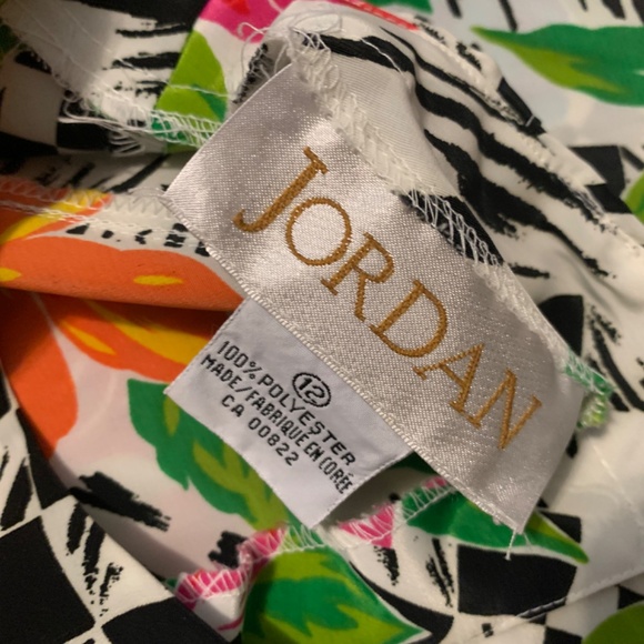 Vintage 80s 90s Colourful print floral top - Picture 4 of 4